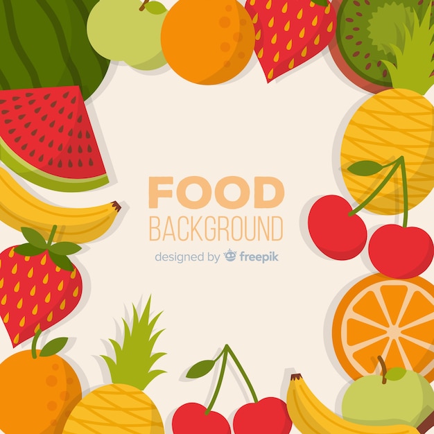 Free Vector | Colorful fruit background