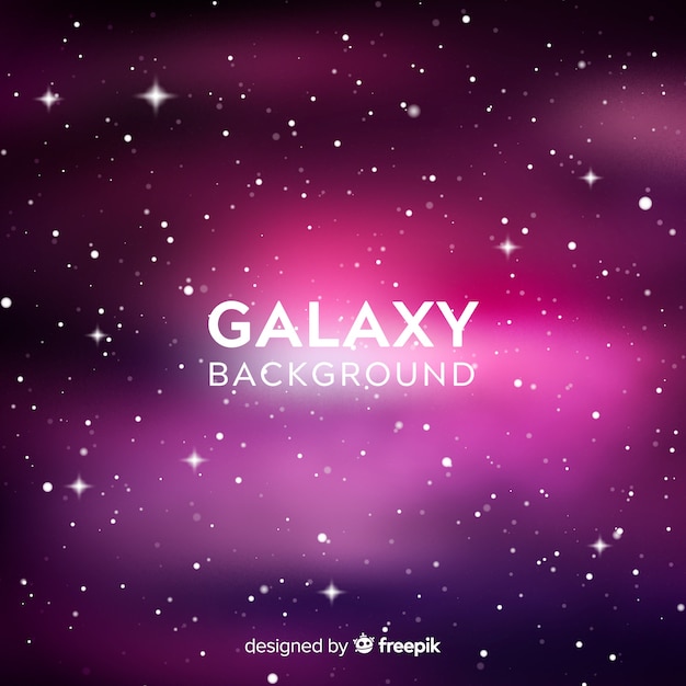Colorful Galaxy Background With Realistic Design Free Vector