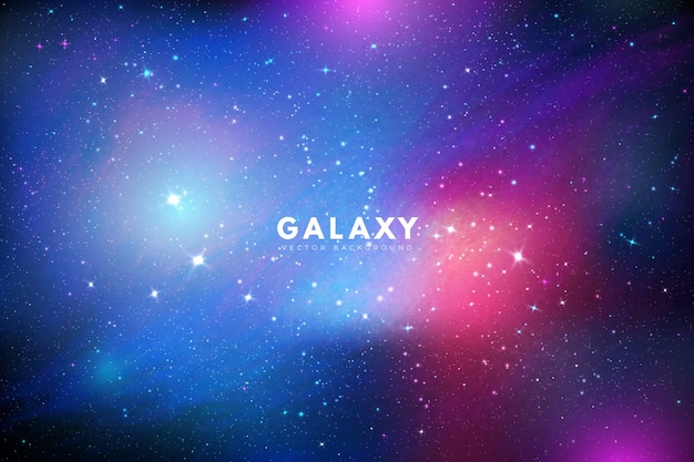 Free Vector | Colorful galaxy background with shining stars
