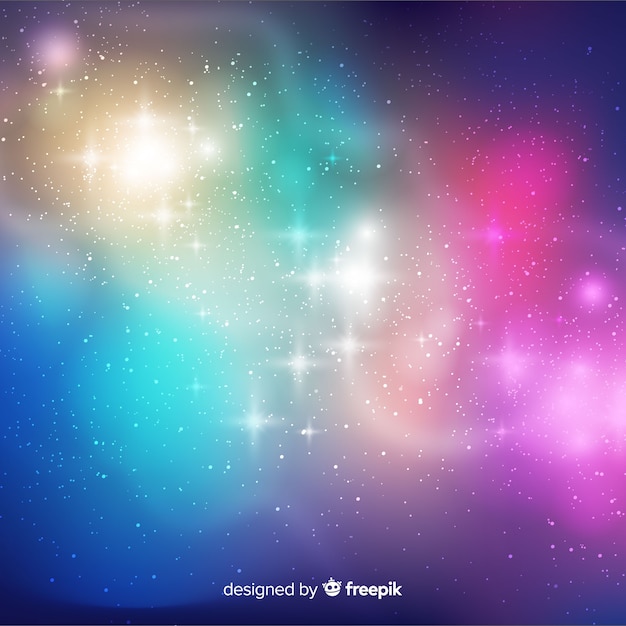 Colorful Galaxy Background Free Vector