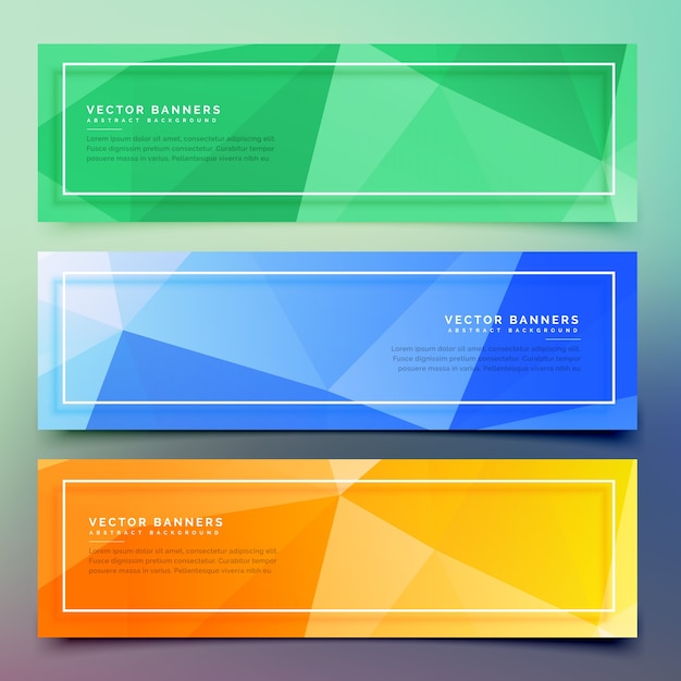 Download Free Colorful Geometric Banners Free Vector Use our free logo maker to create a logo and build your brand. Put your logo on business cards, promotional products, or your website for brand visibility.