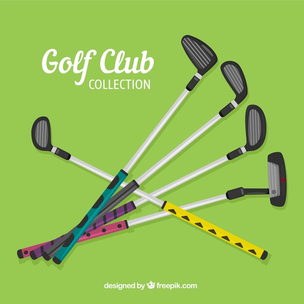 Colorful golf club collection