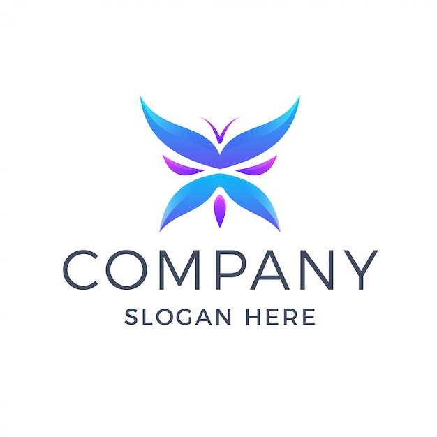 Download Free Colorful Gradient Butterfly Logo Premium Vector Use our free logo maker to create a logo and build your brand. Put your logo on business cards, promotional products, or your website for brand visibility.