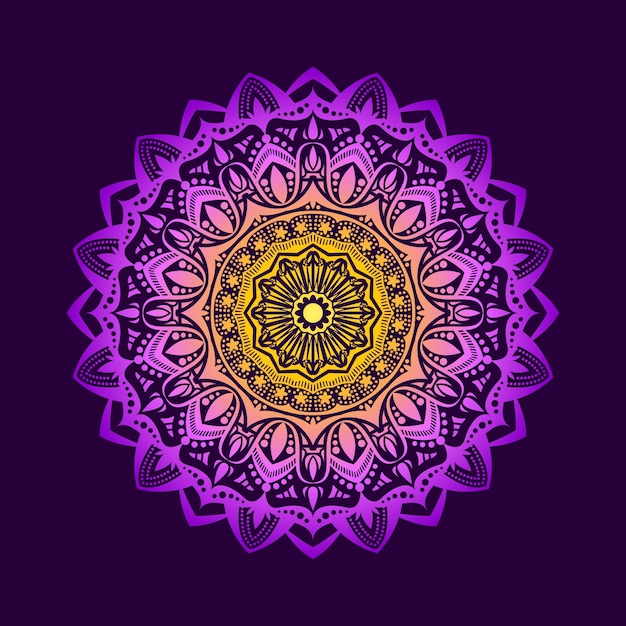 Premium Vector | Colorful gradient mandala