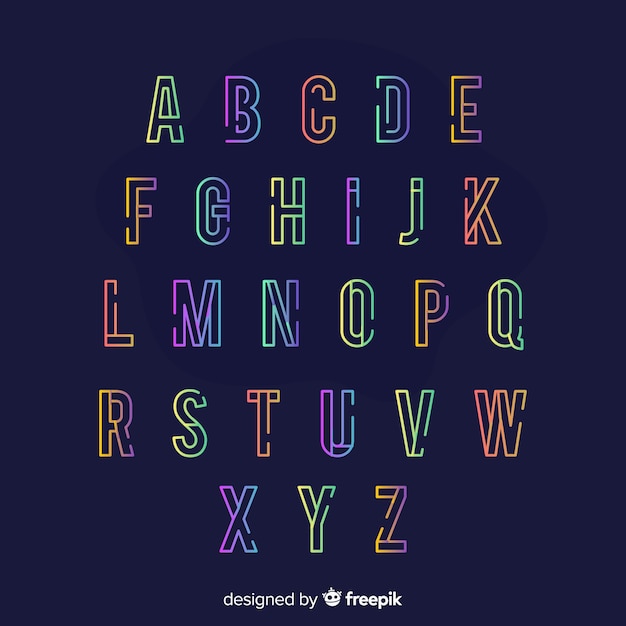 Colorful gradient typography | Free Vector