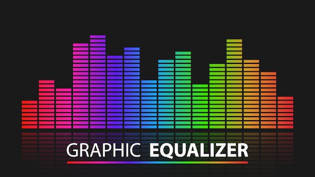 Premium Vector | Colorful graphic equalizer abstract