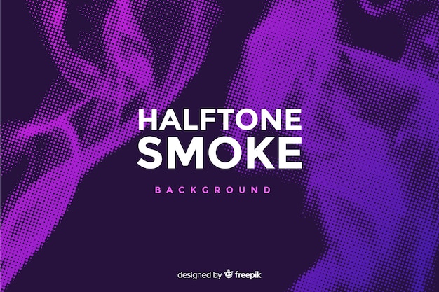 Free Vector | Colorful halftone smoke background