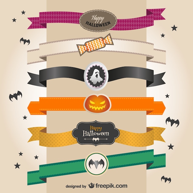 Colorful Halloween banners