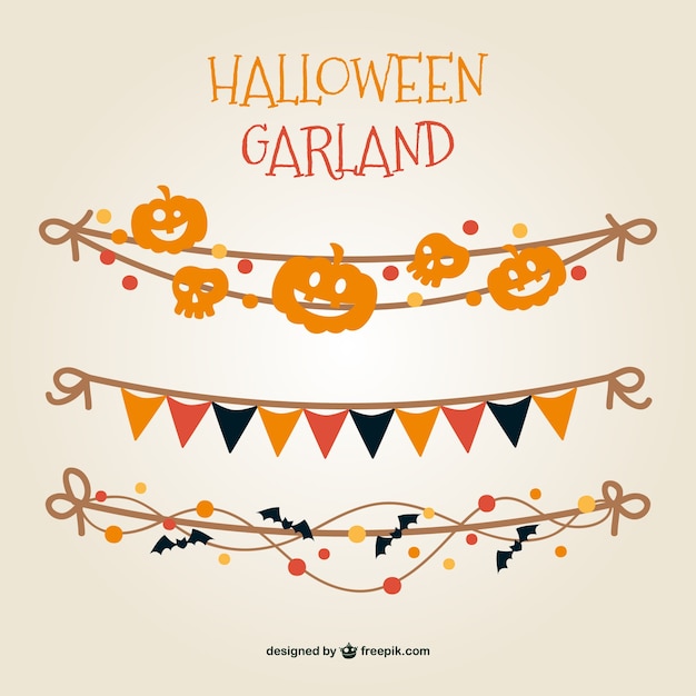 Colorful Halloween garland vector | Stock Images Page | Everypixel