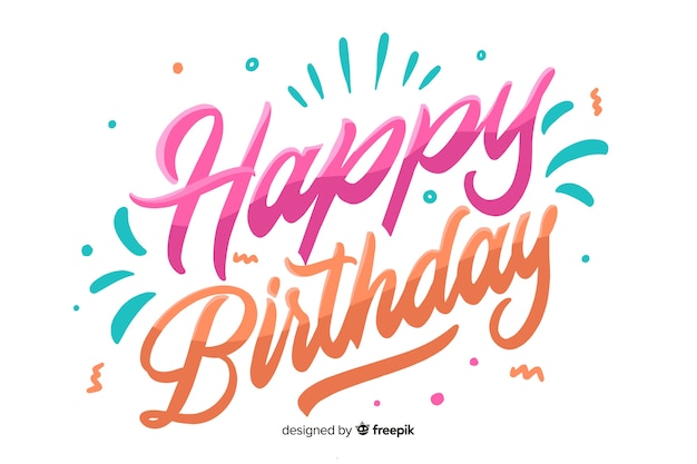 Free Vector | Colorful happy birthday lettering