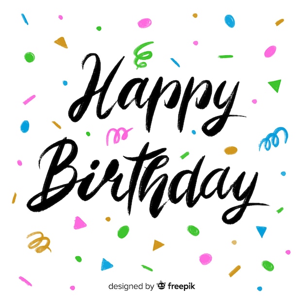 Free Vector | Colorful happy birthday lettering