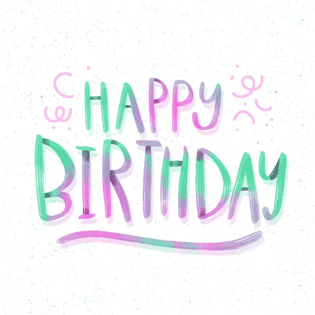 Colorful happy birthday lettering | Free Vector