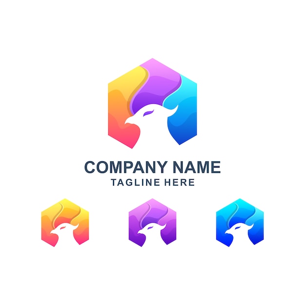 Download Free Colorful Hexagonal Eagle Logo Premium Vector Use our free logo maker to create a logo and build your brand. Put your logo on business cards, promotional products, or your website for brand visibility.