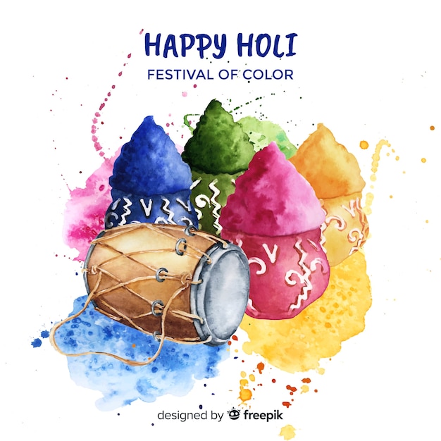 Free Vector | Colorful holi gulal background