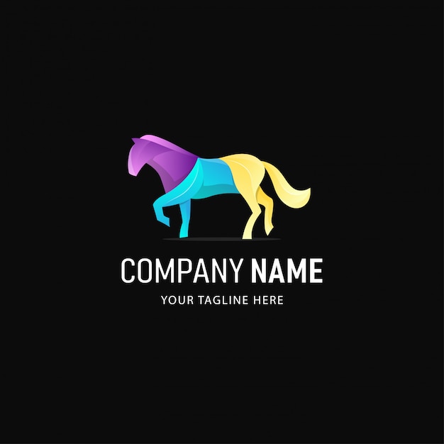 Download Free Colorful Horse Logo Design Gradient Style Animal Logo Premium Vector Use our free logo maker to create a logo and build your brand. Put your logo on business cards, promotional products, or your website for brand visibility.