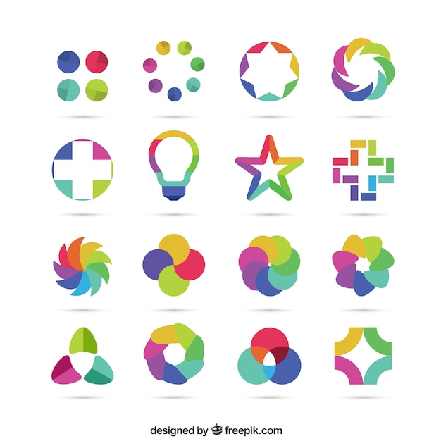 Free Vector Colorful Icons Collection