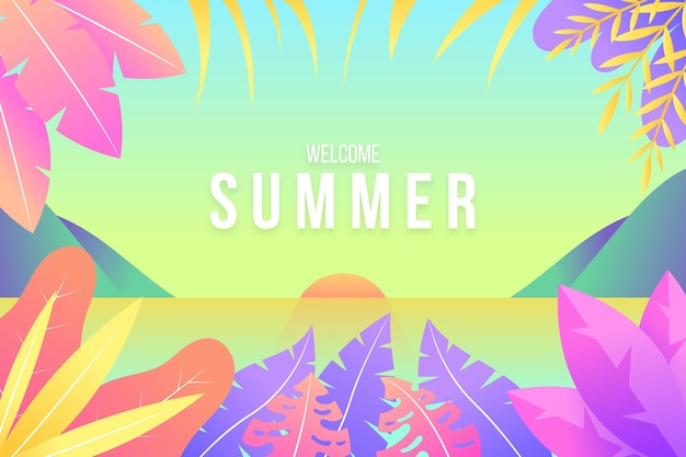 Free Vector | Colorful illustrated summer background