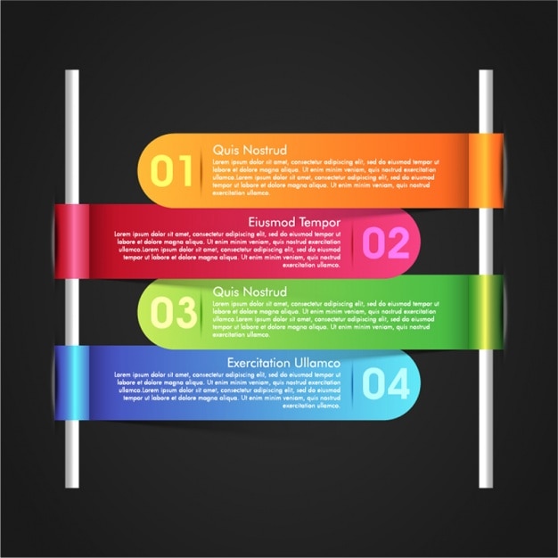 Premium Vector Colorful Infographic Banners With Geometric Shapes