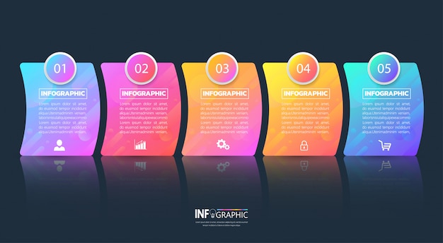 Colorful infographic template Premium Vector