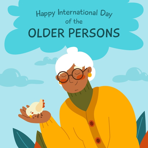 Free Vector | Colorful international day of the older persons