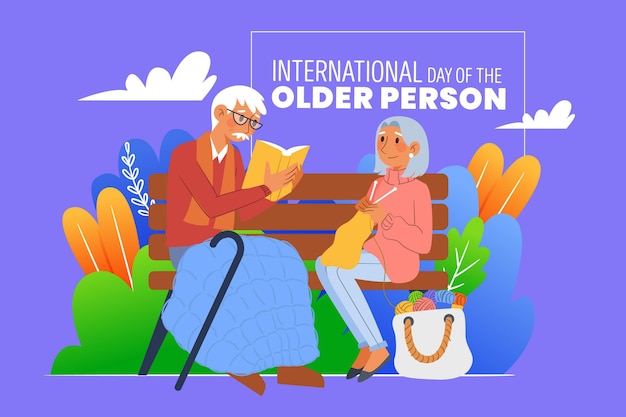 Free Vector | Colorful international day of the older persons