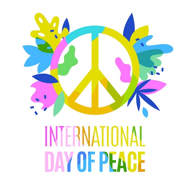 Free Vector | Colorful international day of peace