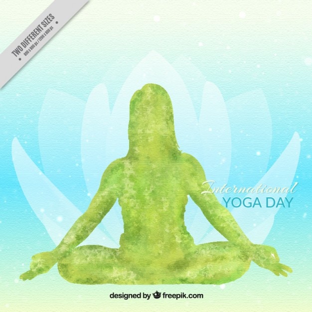 Colorful international yoga day
background