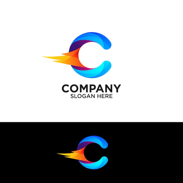 Download Free Colorful Letter C With Fire Logo Design Premium Vector Use our free logo maker to create a logo and build your brand. Put your logo on business cards, promotional products, or your website for brand visibility.
