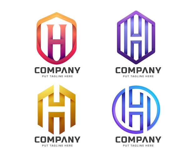 Download Free Colorful Letter Initial H Logo Collection Premium Vector Use our free logo maker to create a logo and build your brand. Put your logo on business cards, promotional products, or your website for brand visibility.