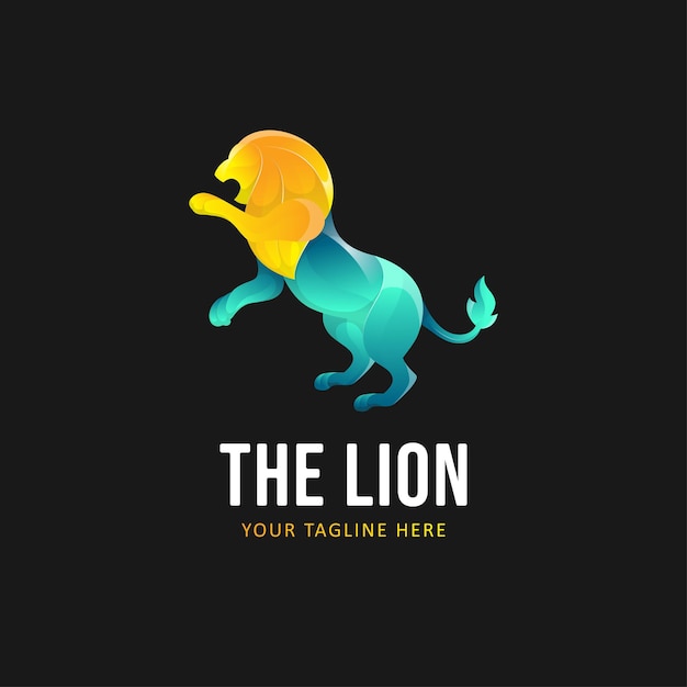 Premium Vector Colorful Lion Logo Template Gradient Style Animal Logo