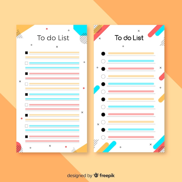 free-vector-colorful-to-do-list-collection-with-flat-design