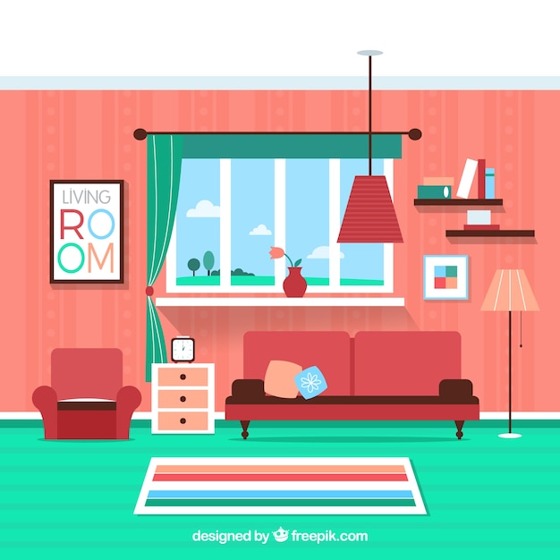 living room furniture vector free