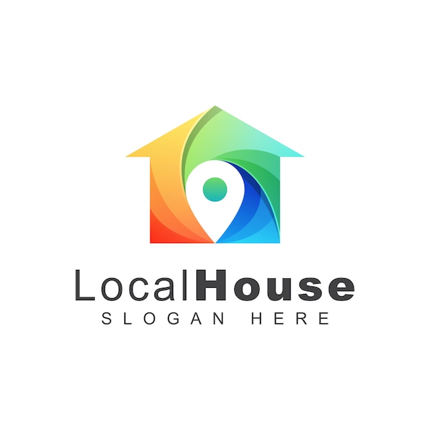 Download Free Colorful Local Or Location House Logo Pin Home Logo Design Use our free logo maker to create a logo and build your brand. Put your logo on business cards, promotional products, or your website for brand visibility.