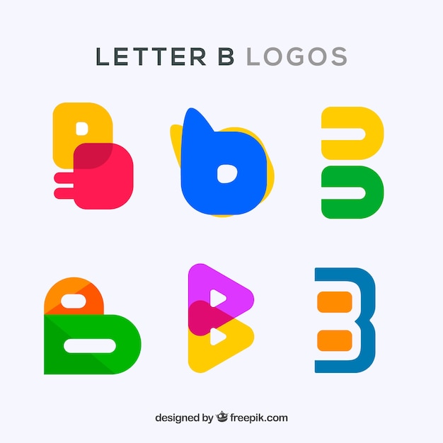 Premium Vector | Colorful Logos Pack Of Letter "b"