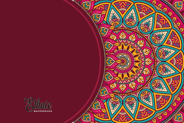 Download Free Vector | Colorful mandala background template