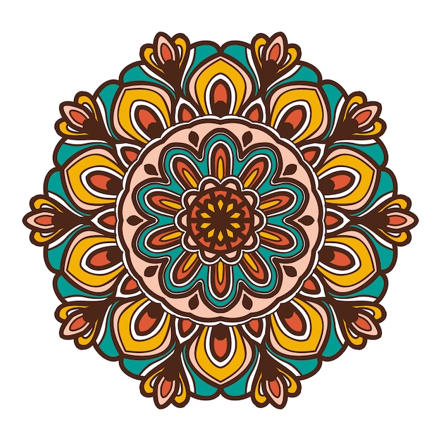 Premium Vector Colorful Mandala Flower Illustration