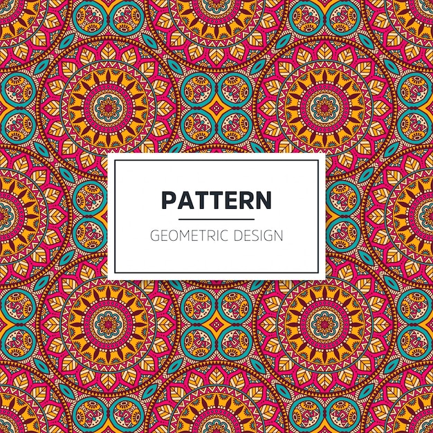 Download Colorful mandala seamless pattern | Free Vector