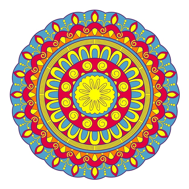 Download Colorful mandala Vector | Premium Download