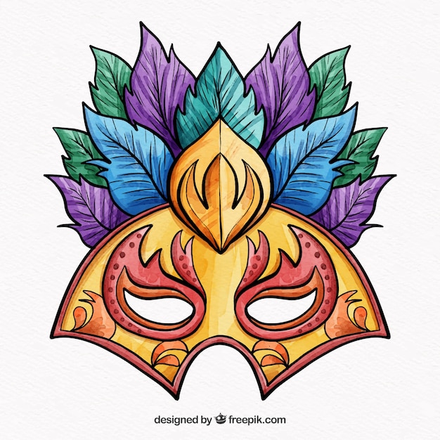 Download Colorful mask design for carnival Vector | Free Download