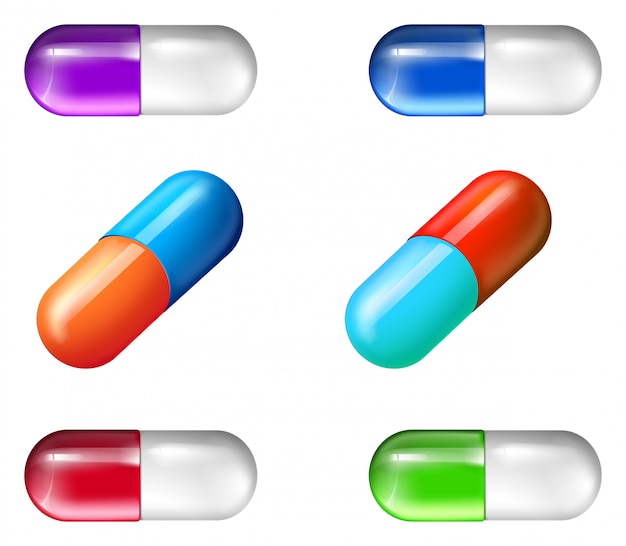 Colorful medicinal pills | Free Vector