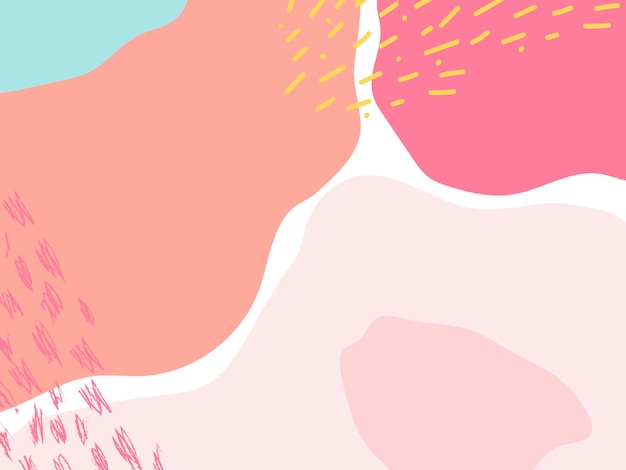 Colorful memphis design background vector Free Vector