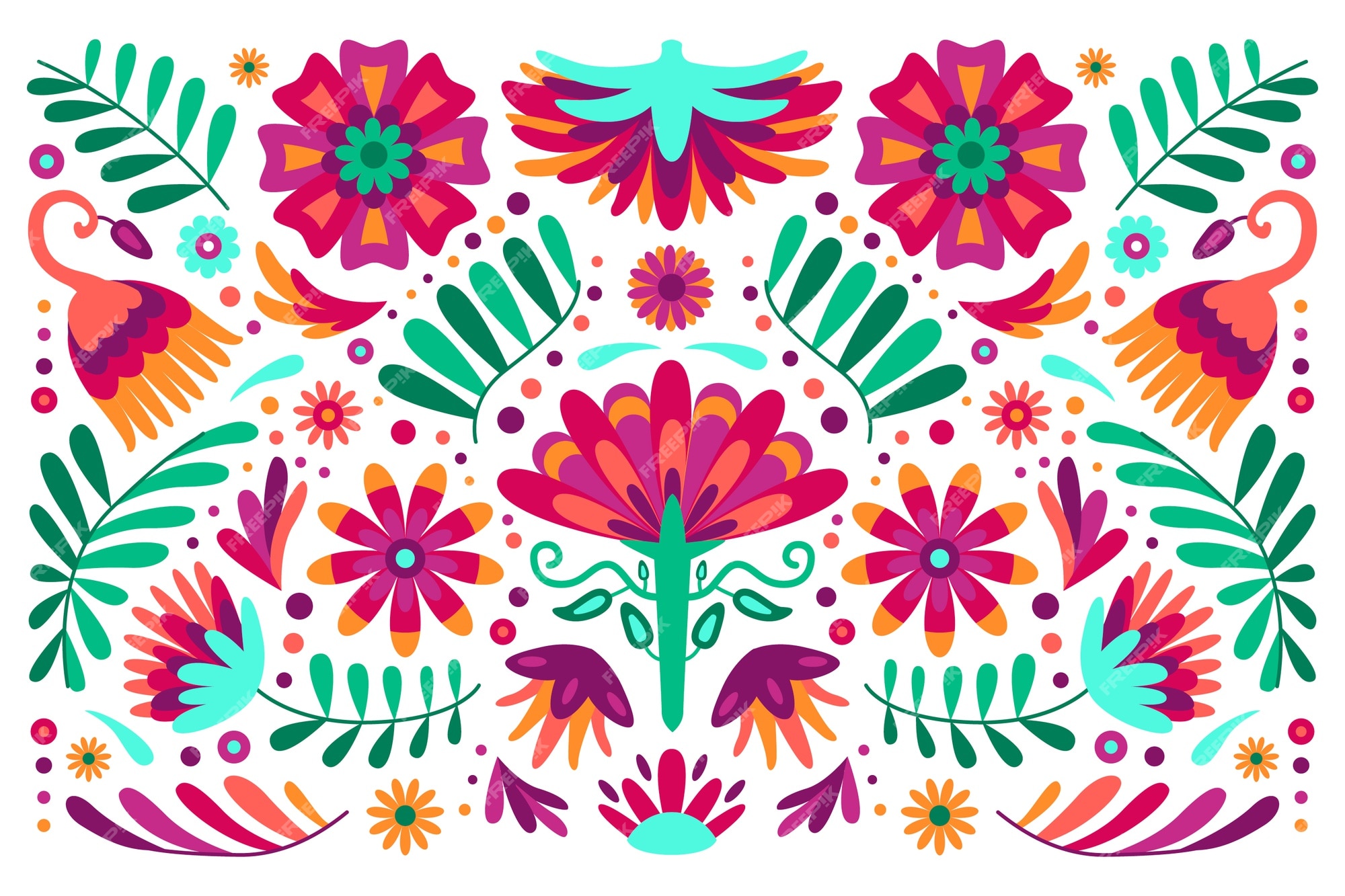 Free Vector | Colorful mexican background