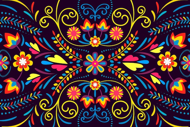 Free Vector | Colorful mexican background