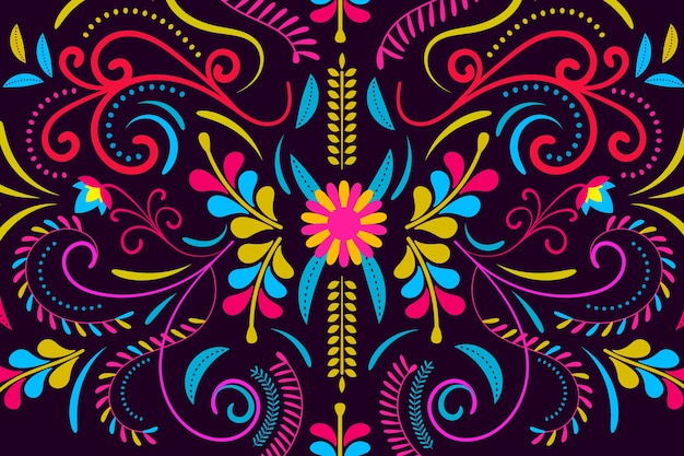 Free Vector | Colorful mexican background