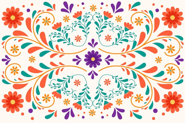 Free Vector | Colorful mexican background