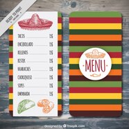 Free Vector Colorful Mexican Menu Template