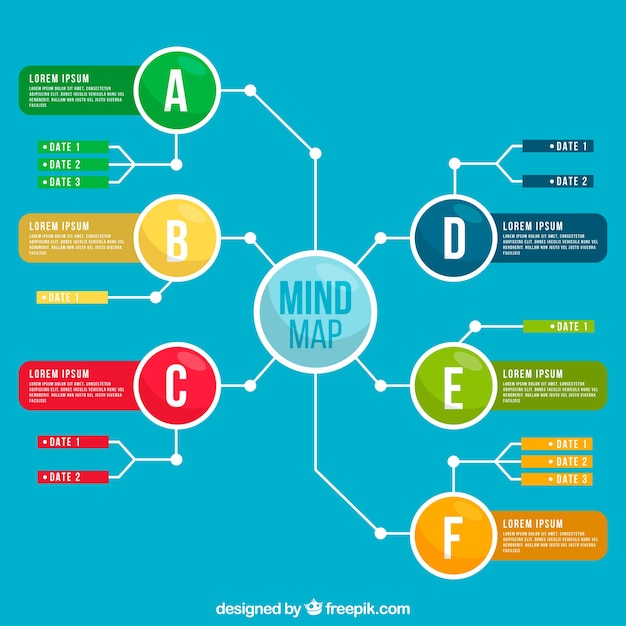 Download Vector Colorful Mindmap Template Vectorpicker