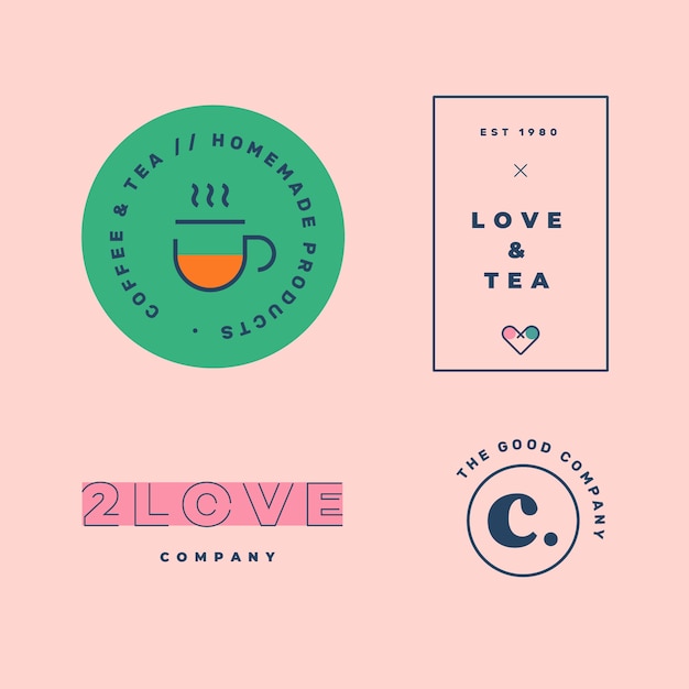 Download Free Download This Free Vector Colorful Minimal Logo Collection In Use our free logo maker to create a logo and build your brand. Put your logo on business cards, promotional products, or your website for brand visibility.