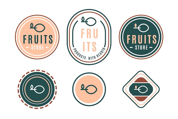 Download Free Colorful Minimal Logo Set In Retro Style Free Vector Use our free logo maker to create a logo and build your brand. Put your logo on business cards, promotional products, or your website for brand visibility.