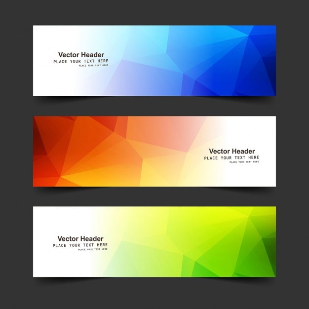 Colorful modern banners Vector | Free Download